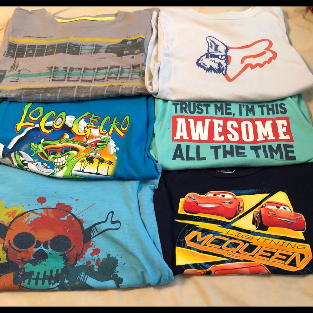 1 Lot of 7 Boys Shirts multiple Brands